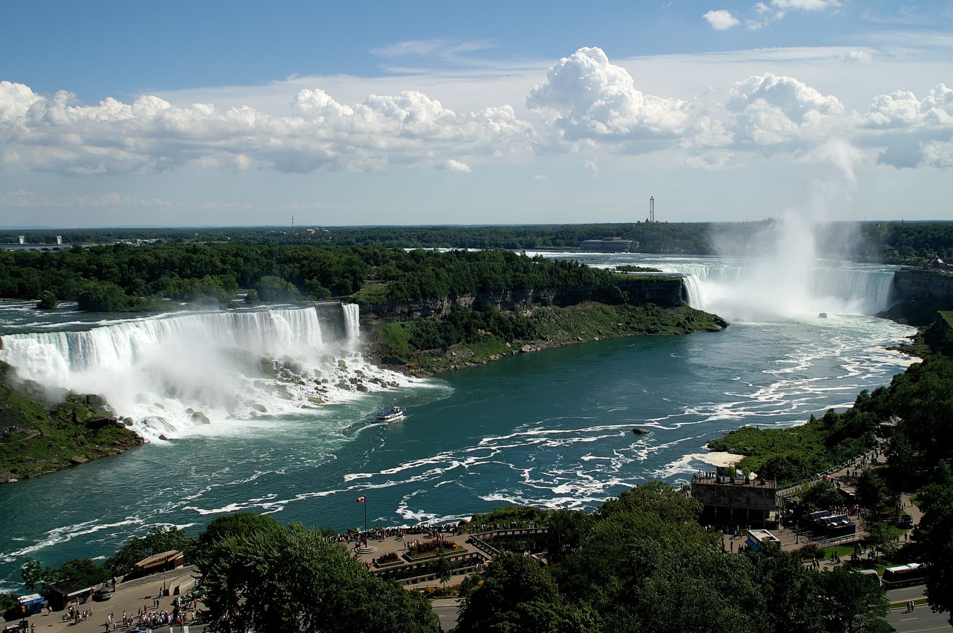 Aerial view of Niagara Falls, Canada